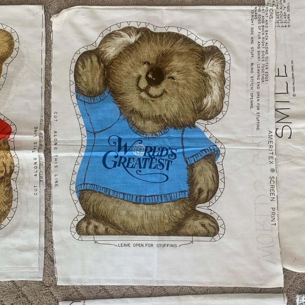 Vintage Hallmark Shirt Tales “World’s Grestest” Plush Pillow Fabric